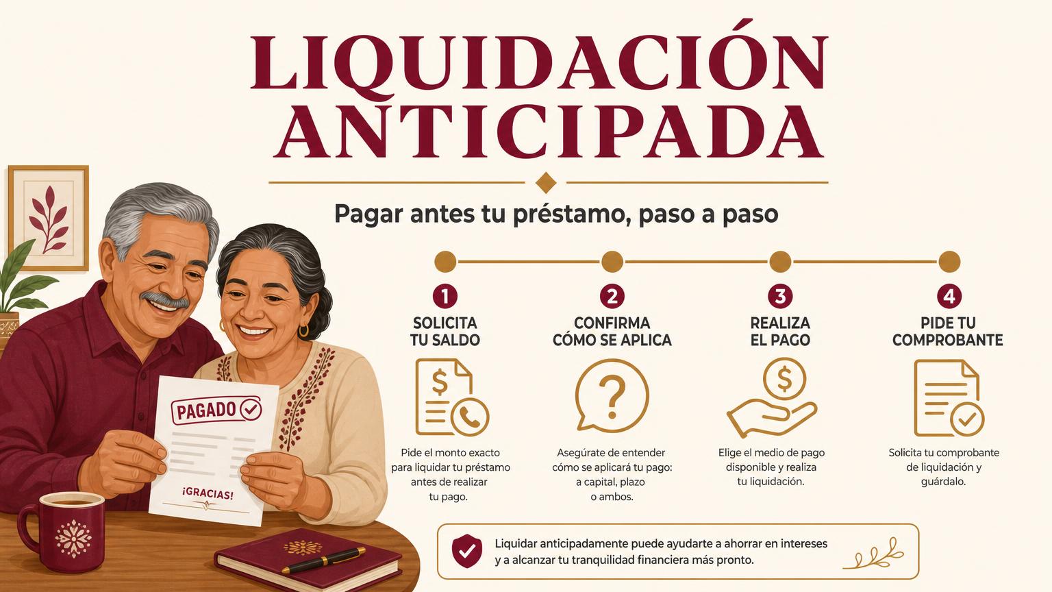 Cómo liquidar anticipadamente un préstamo para pensionados IMSS